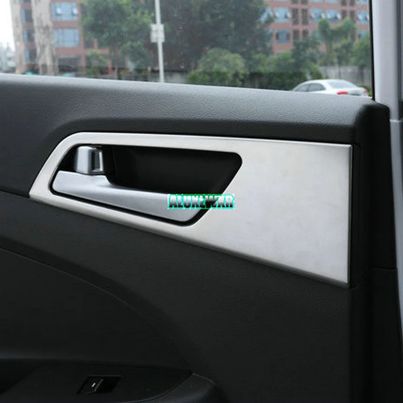 Car-styling Door Handle Bowl Covers Interior Decoration Trim Accessories Stainless Steel 2015 2016 2017 for Hyundai Tucson TL