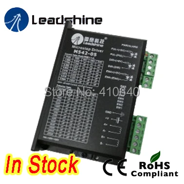 Leadshine M542-05 2-Phase Stepper Drive with 20 to 50 VDC Voltage and 1.20 to 5.04 A Current Pure Sinusoidal Current Control