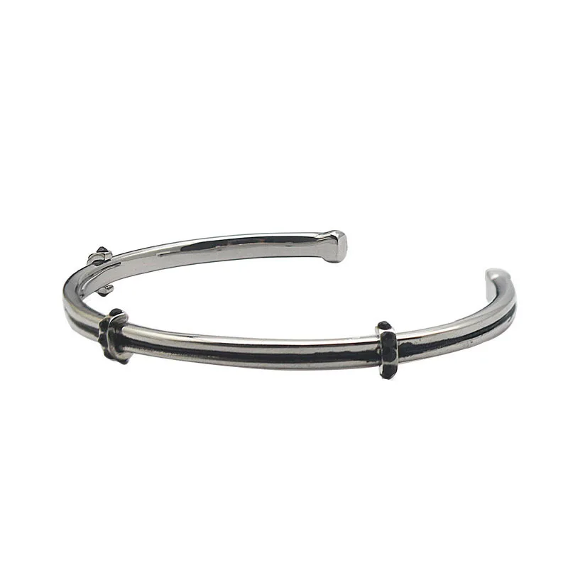 Silver Color Open Bracelet Bangles Metal Cuff Bracelets & Bangle For Women Stainless Steel Simple Gift Jewelry