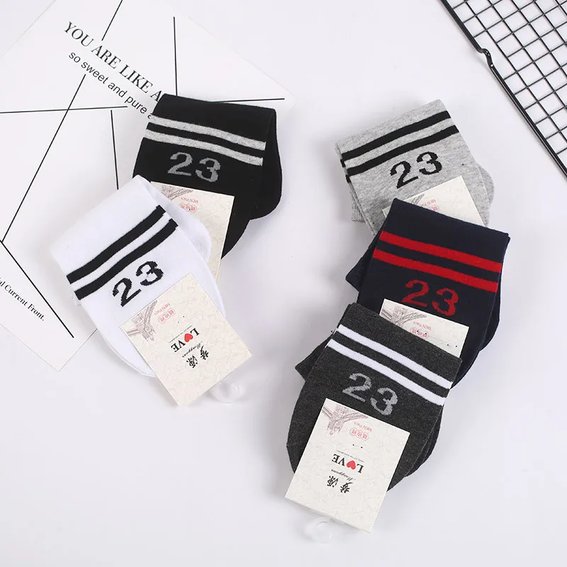 2018 Spring&Summer New Cotton Mens Socks Digital Short Funny Socks Men Fashions Casual Boat Socks 5 Pairs / Lot