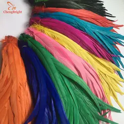 CHENGBRIGHT 50 PCS 30-35 CENTIMETRI Naturale Piume di Coda del Gallo Variopinto Della Piuma A Buon Mercato Per La Decorazione FAI DA TE Puntelli Del Partito accessori