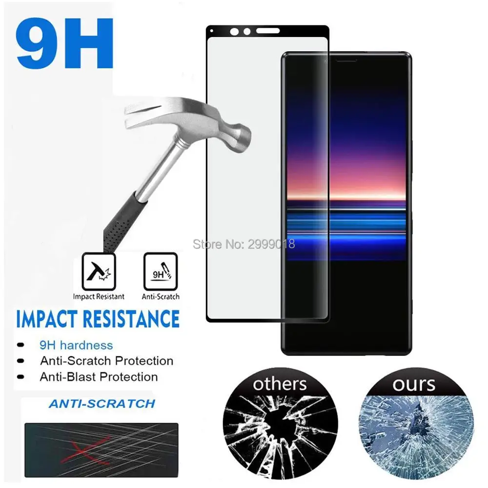 3D Tempered Glass For Sony Xperia 1 Xperia1 J8110 J8170 J9110 Full Cover 9H Protective film Screen Protector For Sony Xperia 1