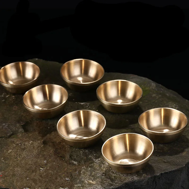 7pcs/set Pure Copper 5.6cm Tibetan Tantric Supplies,Temple/Home Putting Decorations,Water Supply Sacrificed bowl/Cups sets