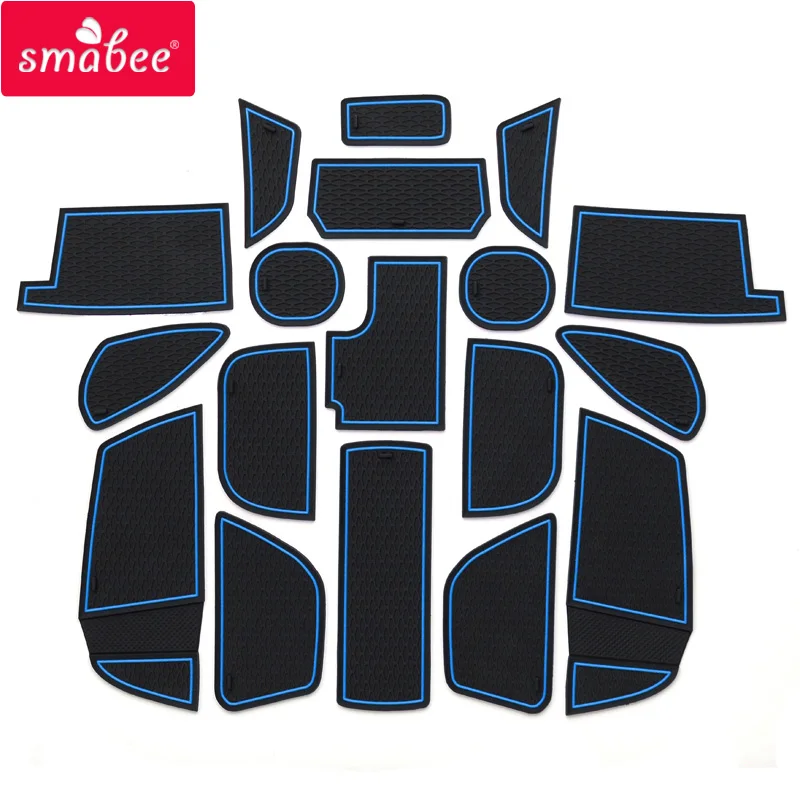 smabee Gate Slot Cup Pad for Ford FOCUS RS ST 2015 - 2017 Automotive Interior Accessories Non-Slip Mats Rubber Mat Car Sticker