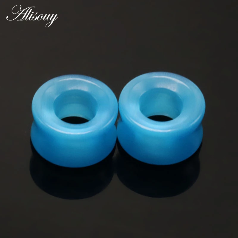 Alisouy 2pcs stone Ear Expander Piercing tunnel nature Stone Ear Plugs Tunnels Gauges 6-16mm ear Expander Body Piercing Jewelry