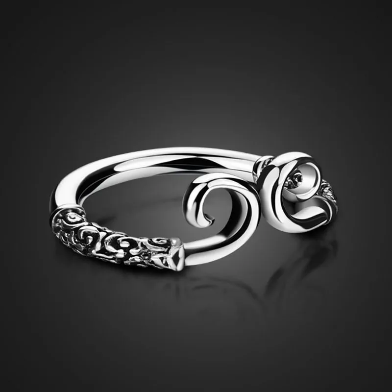 Great personality design restoring ancient ways Thai silver ring.Women fashion solid 925 sterling silver ring.Charm men jewelry