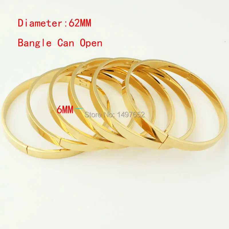 

Fashion Dubai Gold Bangle18k Gold Color Wide 6MM Bracelets/Bangles African/European/Ethiopia Jewelry