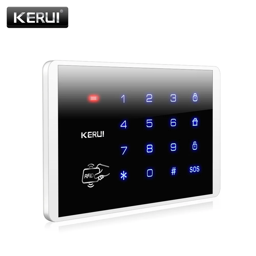 KERUI K16 RFID Touch Keypad For Wireless PSTN GSM 433MHz ASK Alarm System Burglar Access Control System Wireless Password Keypad