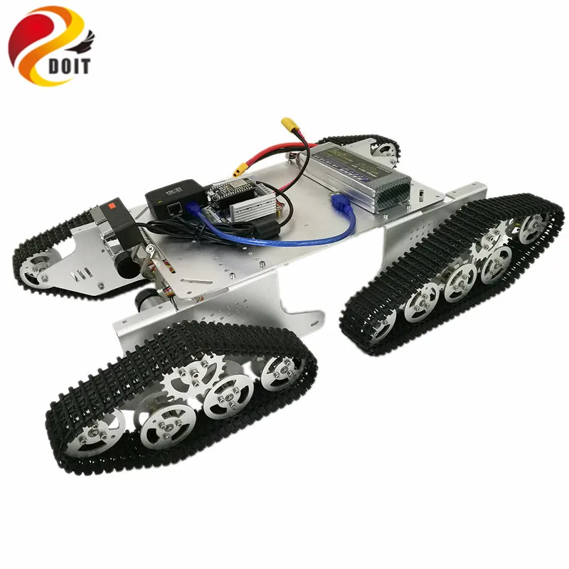 

T900 4WD Video Monitor Tank Chassis with Openwrt Router+ HD Camera from DT-06 WiFi Module+Driver Board Kit