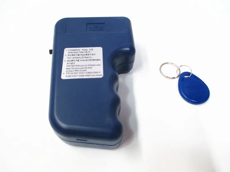 جهاز RFID يدوي الإنجليزية 125KHz EM4100 بطاقة الهوية ناسخة الكاتب الناسخ مع 5 علامات للكتابة