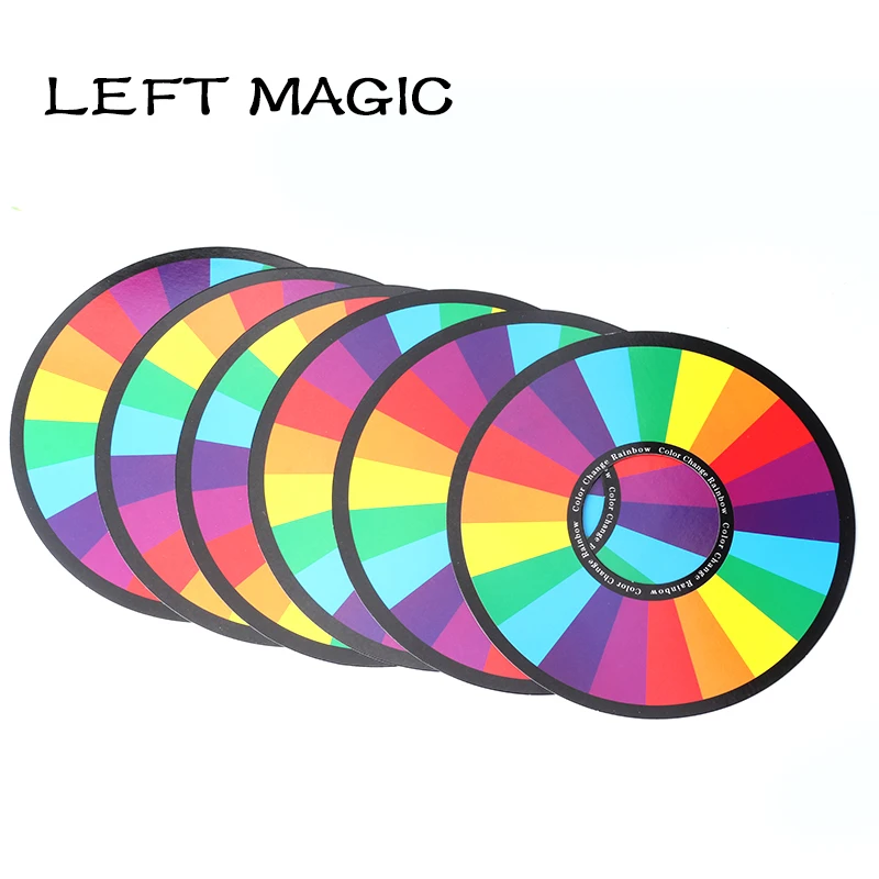 6 Pcs/Set Rainbow Rings Magic Tricks Color Changing Ring Magia Magician Stage Accessories Illusion Props Gimmick Comedy Kids