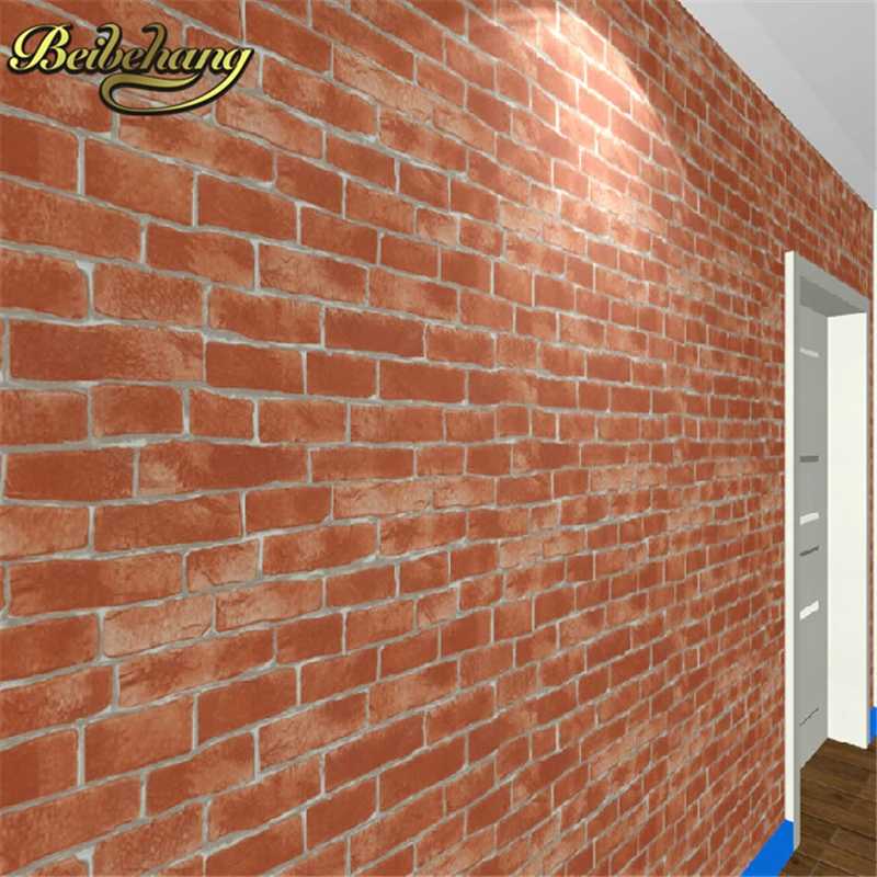 

beibehang vinyl brick wallpaper roll papel pintado coverings vintage wall paper for walls 3 d papel parede papel de parede 3d