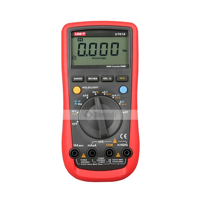 

UNI-T UT61A Auto Manual Ranging Modern Digital Multimeter AC DC Meter UT61A