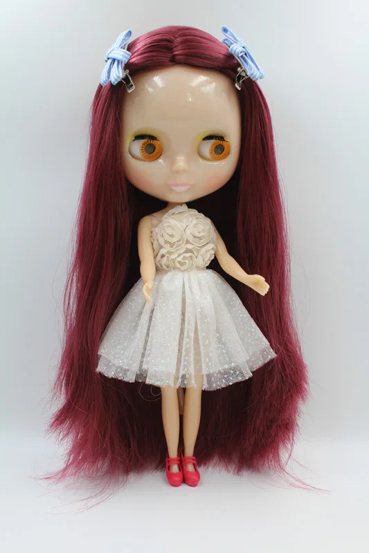 

Free Shipping Transparent RBL-332T DIY Nude Blyth doll birthday gift for girl 4 colour big eyes with beautiful Hair cute toy