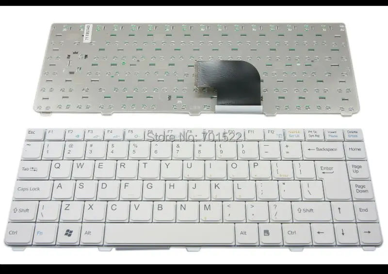 New Laptop Keyboard for Sony for Vaio VGN-C C140 C150 C190 C240 C250 PCG-6P1L PCG-6P2L White US version - 147996311