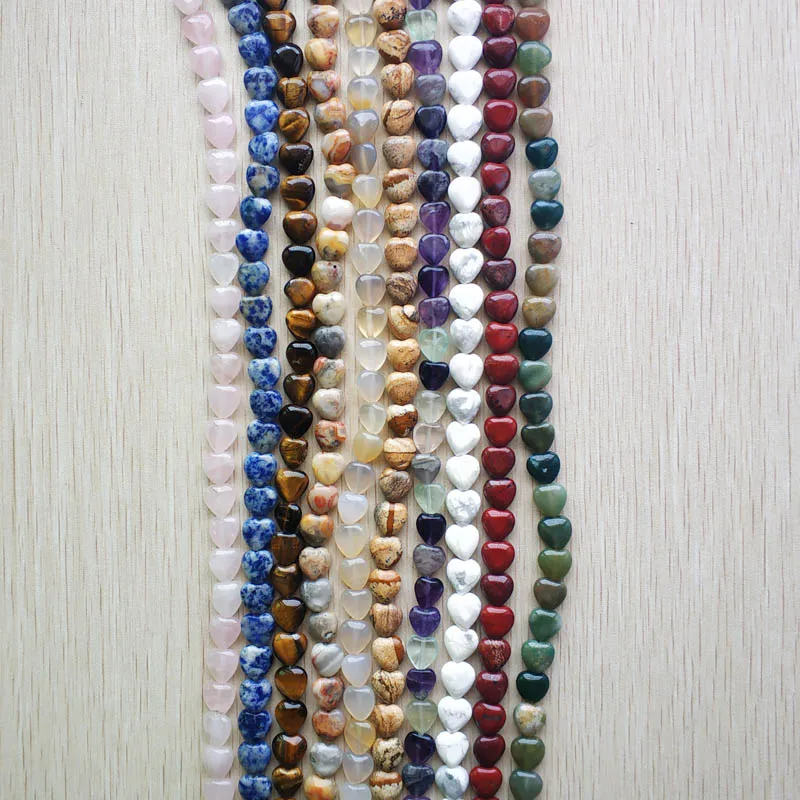 

Fashion good quality natural stone heart shape beads 10mm for jewelry Accessories making wholesale 78pcs/lot free shipping