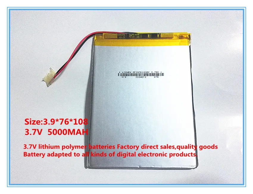 Polymer battery 9 inches tablet battery domestic the built-in rechargeable battery 5000 mah 3976108 free shipping