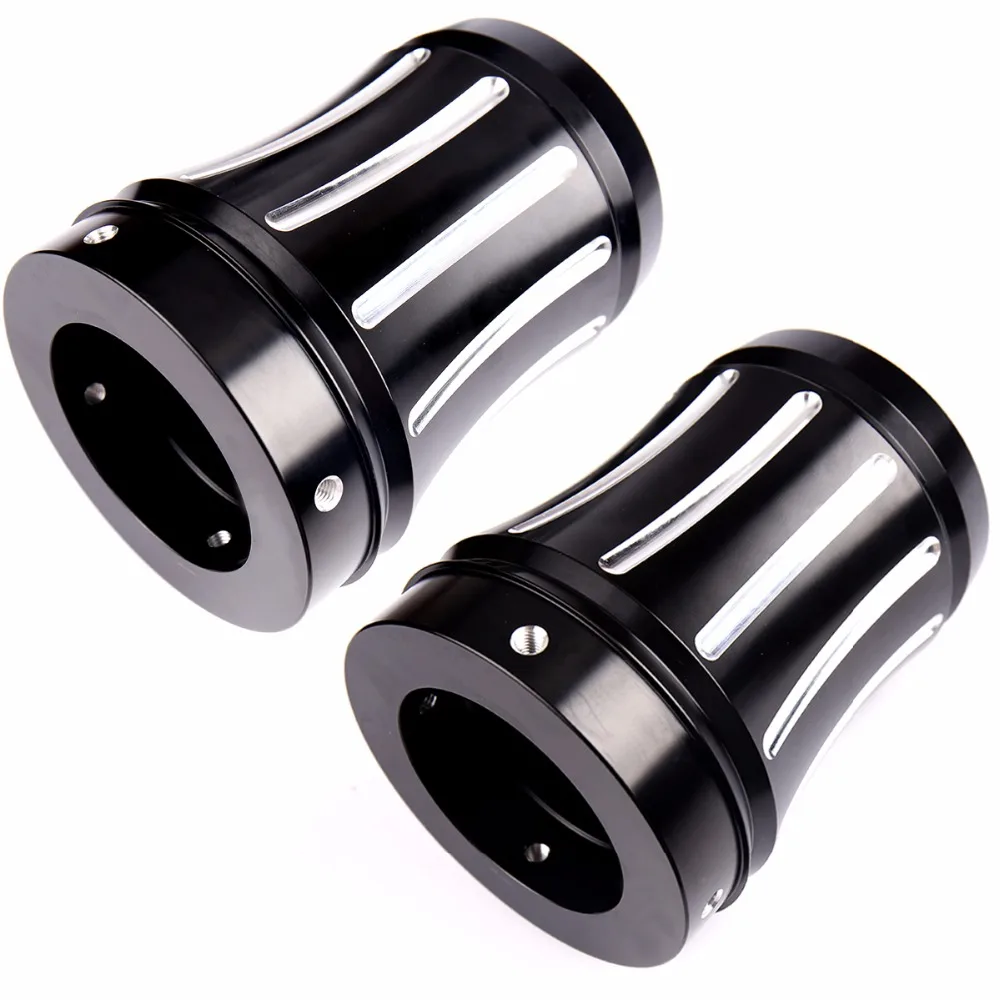 

Exhaust Muffler Tips Slotted End Caps For Harley Bagger 1986-2016 Touring Road King Street Electra Glide Pipes 4"