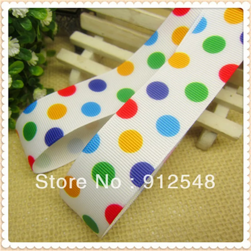 1 \'\'(25mm) 2013 nuovo arrivo colore dot stampato nastro in grosgrain confezione regalo nastro 10 stile mix 102327