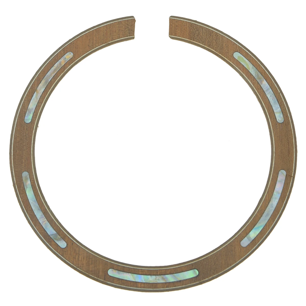 Dopro Acoustic Guitar Soundhole Sapelli Rosette with Abalone Shell Inlay Dimension 110*12*0.8mm