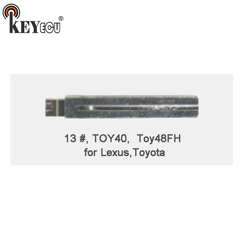 

KEYECU 10x KEYDIY Universal Remotes Flip Key Blade 13 #, TOY40 Toy48FH for Lexus, for Toyota