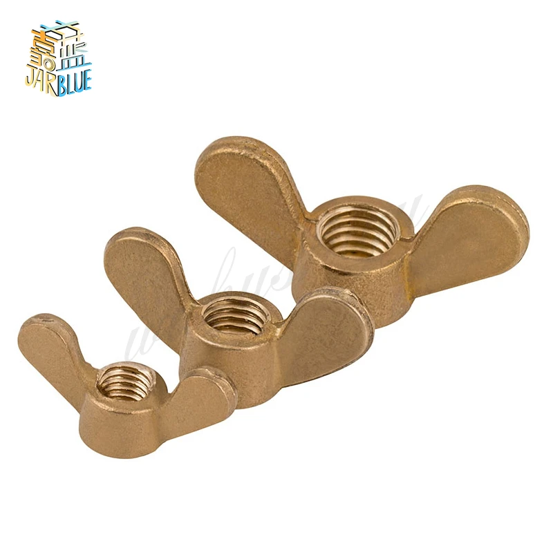 DIN315 M4 M5 M6 M8 M10 M12 M14 M16 Butterfly Nut Hand Tighten Wing Nuts Brass