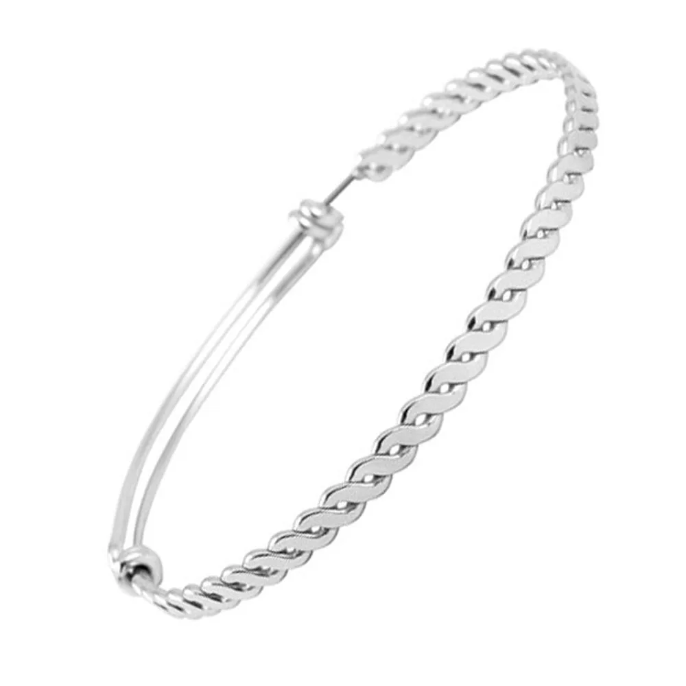 

Big Discount Adjustable Size Wire Bangle Stainless Steel Twisted Expandable Wire Bracelet 50mm-70mm For Adult And kids