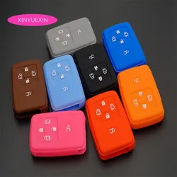 Xinyuexin Silicone Car Key Cover Fob Case For Toyota Corolla Yaris Mark Hilux Vitz Rav4 Aqua Camry Key Car-styling 5Buttons