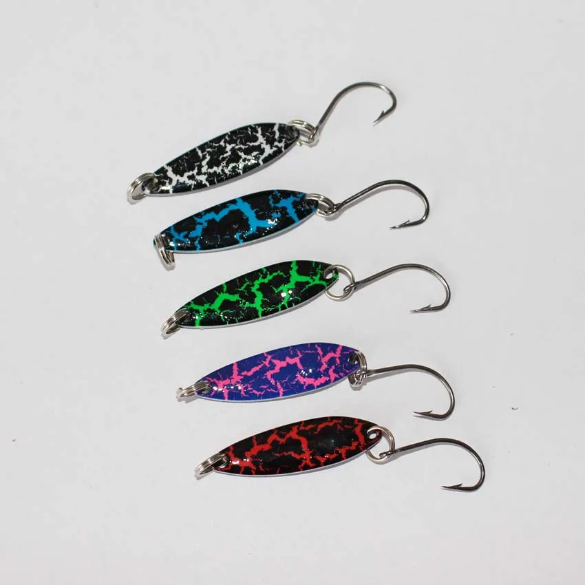 

new fishing lure 3cm 2.1g pesca fishing tackle fishing spoon lure trout lure metal hard bait fishing wobbler lure 20pcs/lot