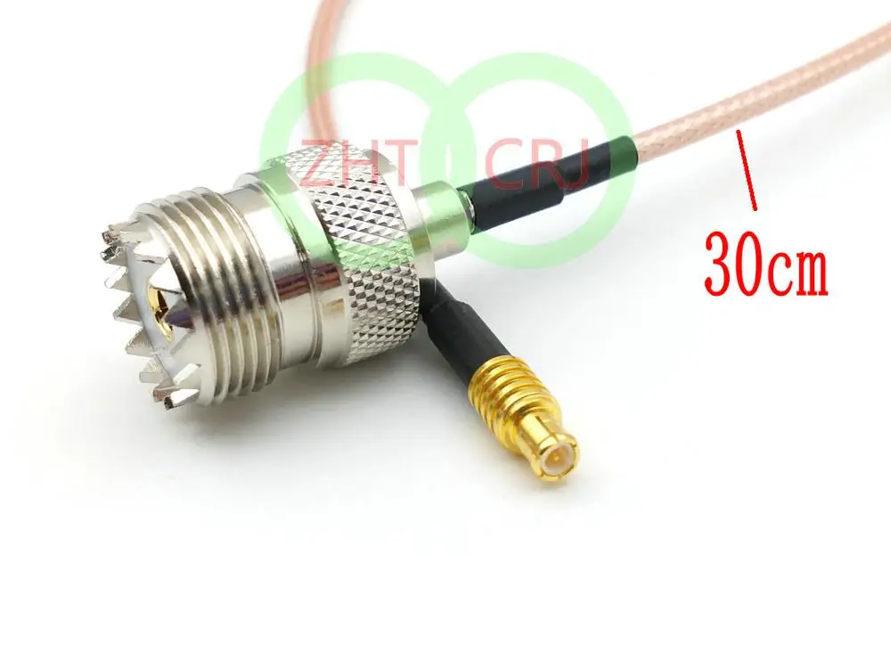 

UHF Female SO239 Switch MCX Male Plug straight pigtail cable RG316 30CM