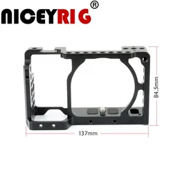 NICEYRIG for SONY A6400 A6500 A6300 A6000 ILCE-6500 ILCE-6300 ILCE-6000 NEX7 Camera Cage Built-in Cold Shoe Rail Lightweight