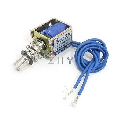 

1PC JF-0520 13x16.5x20 DC 6V DC 12V DC 24V 300mA Suction 4N Stroke 10mm Push Pull Type Open Frame Solenoid Electromagnet