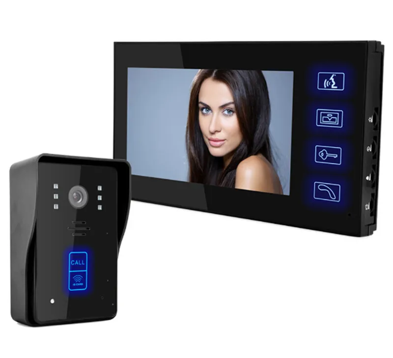 7 Inch ID Card Access Control Wired  Intercom Video Door Phone