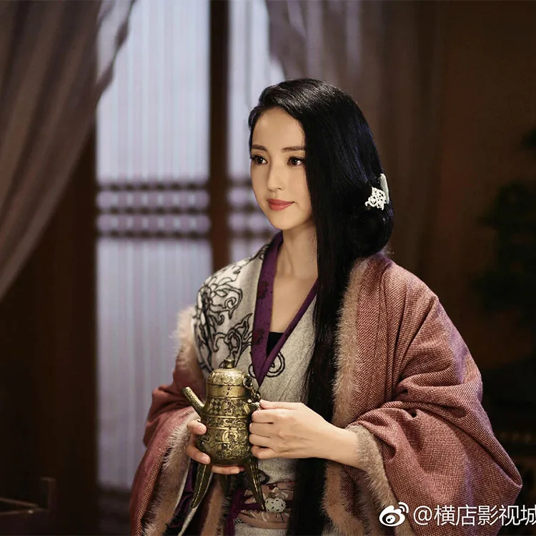 New TV Play the Secret of The Three Kingdoms DongXuan Embroidery Fur Hanfu Winter Perfomance Costume Hanfu