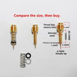 (2PCS fuel ratio adjusting screw)Motorcycle carburetor Mikuni the carb air screw For VM22 Bandit250 GSF250 GJ74A