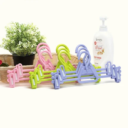 

Pants Hangers With Clips Household Plastic Drying Racks Multifunctional Children's Strong Pants Clip Pants Hanging