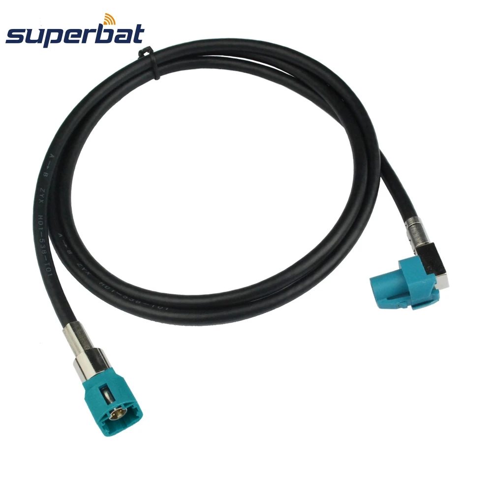 Superbat Vehicle High-speed Transmission FAKRA HSD Z Water Blue LVDS 3m Shielded Dacar 535 4-Core Cable 3M