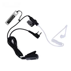 2 pz tubo acustico PTT Mic auricolare walkie-talkie cuffia per Kenwood Baofeng Bf-888s UV5R UV-82 Retevis TYT Air Tube Headset