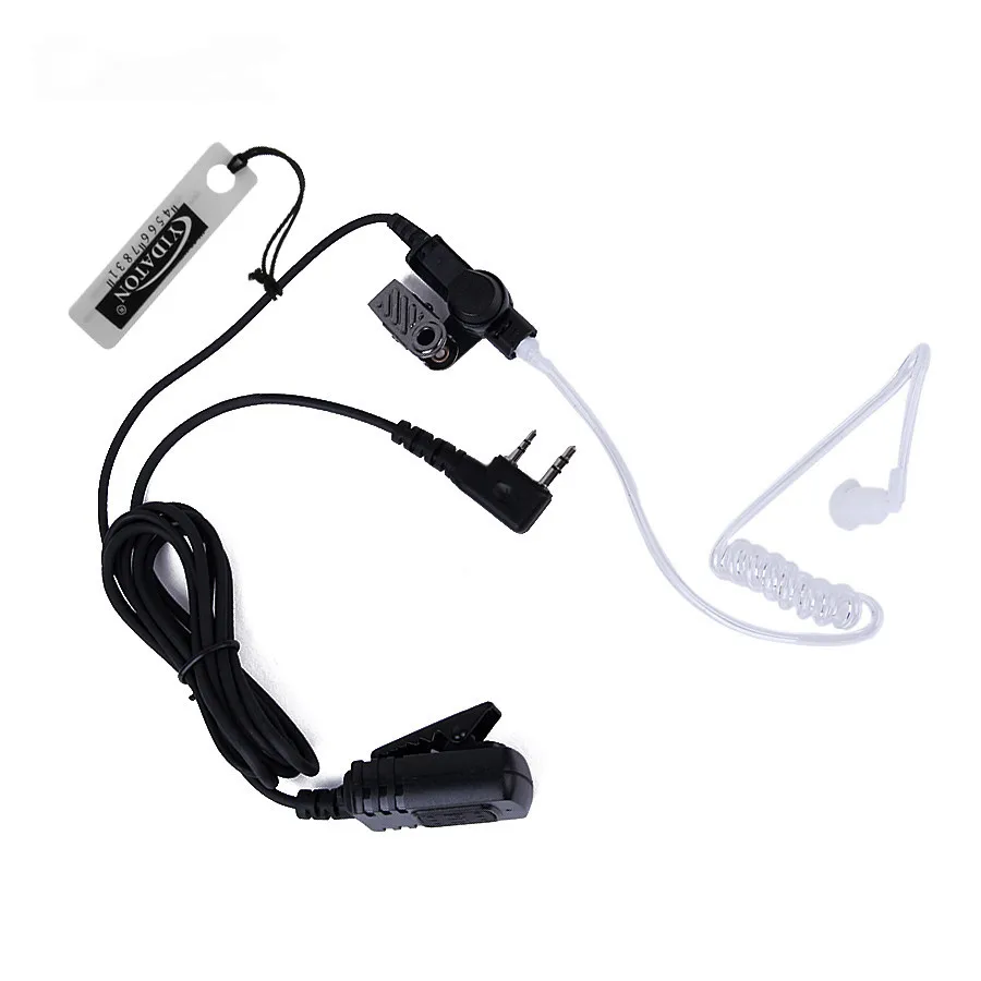 2pcs Acoustic Tube PTT Mic Earpiece Walkie Talkie Headset For Kenwood Baofeng Bf-888s UV5R UV-82 Retevis TYT Air Tube Headset