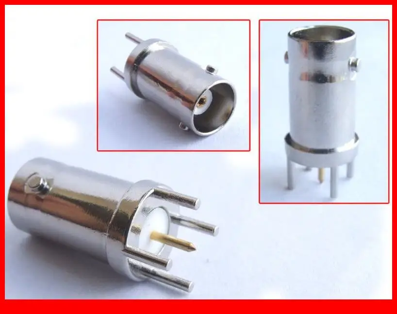

100PCS BNC Female plug Upright for Panel mount soldering CCTV Camera Monitor