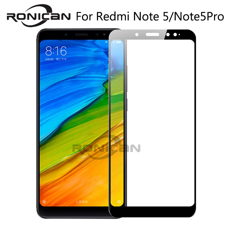 For xiaomi Redmi note 5 tempered glass full cover prime screen protector redmi note 5 pro phone glass film for xaomi note5 64gb