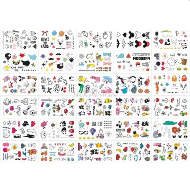 30pcs Cartoon Tattoo Sticker Child Safety Waterproof Lasting Cute Simulation Concealer Small Fresh Sticker Sale