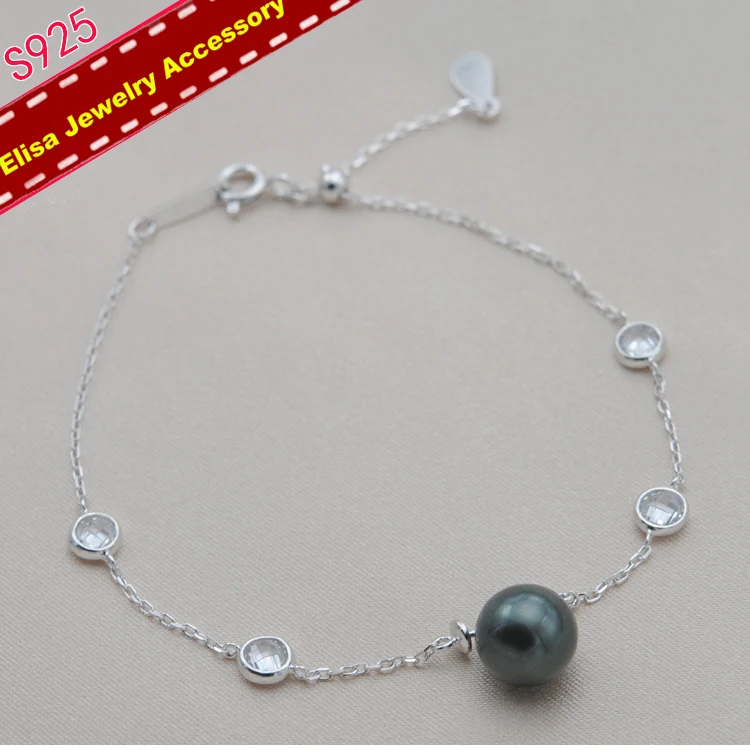 S925 Sterling Silver Pearl Bracelet Findings Women DIY Handmade Pearl Bracelet Accessory 3Pcs/Lot