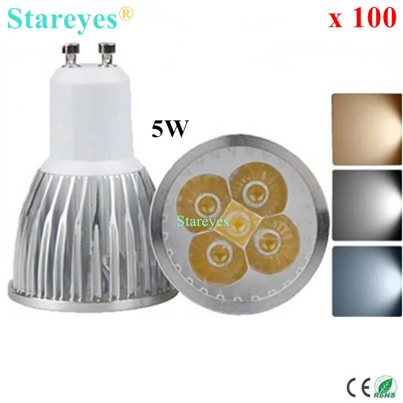 

100 pcs Dimmable 5W 4W 3W GU10 E14 MR16 E27 B22 GU5.3 LED Spotlight lamp Downlight bulb droplight lighting LED lamp led light