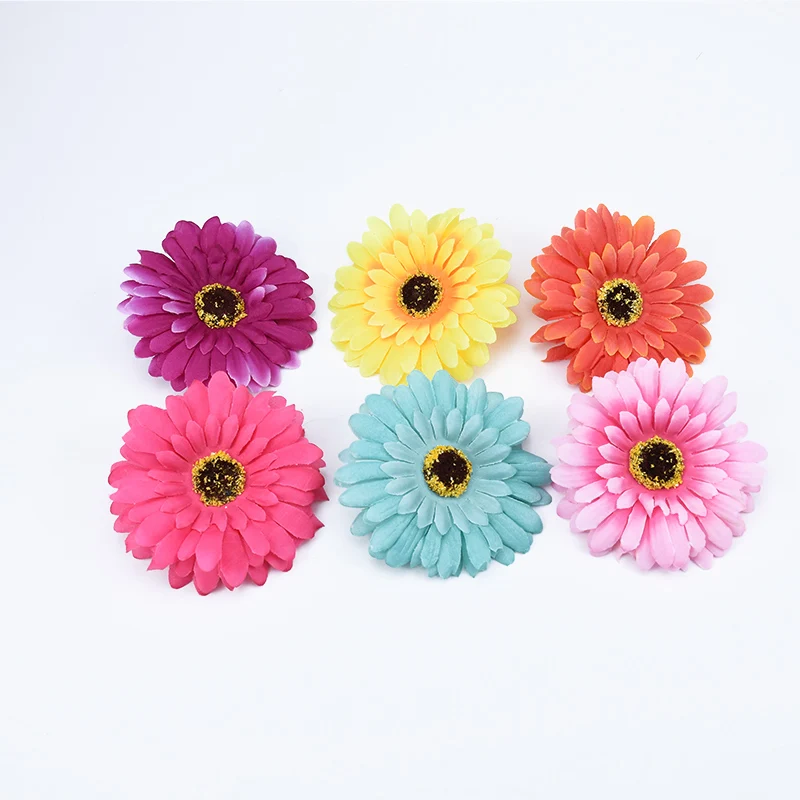 10Cm Cheap Artificial Flowers Christmas Decorations for Home Wedding Diy Gifts Garland Fake Plants Daisy Plastic Silk Gerbera image 3