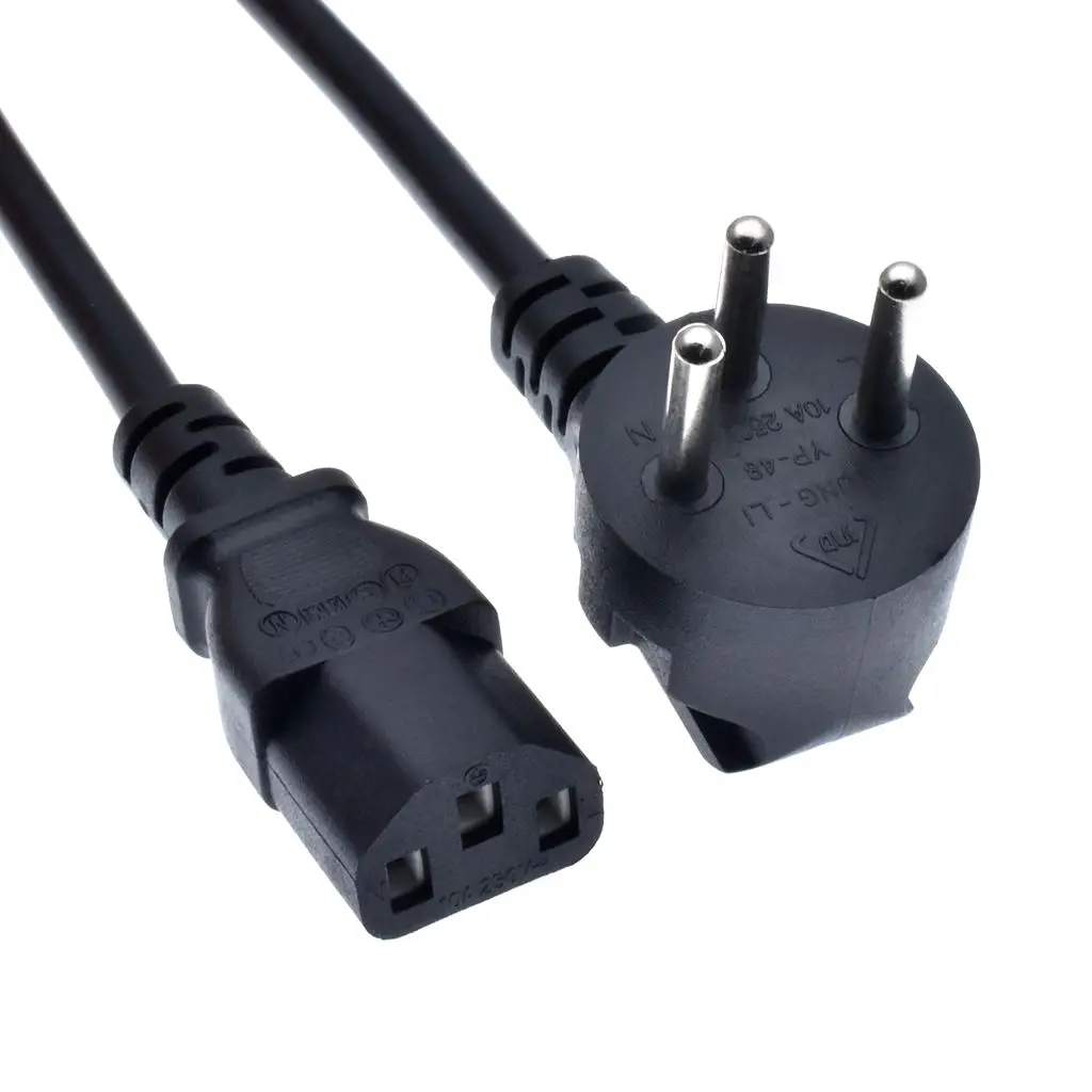 Israel SI-32 3 pin Plug to IEC C13 Female PDU UPS Power Cables ISRAEL Power Supply Cord For PC Computer Monitor Printer TV 1.5M