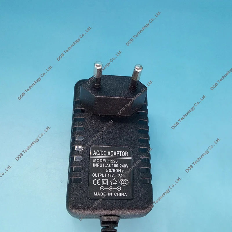 Adaptador de fuente de alimentación, enchufe europeo con 5,5x2,1mm, 12v, 2A, 5 unidades por lote, novedad