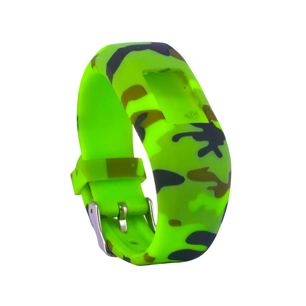 FIFATA For Garmin Vivofit JR/JR 2  Camouflage Cute Silicone Strap Children Smart Band Replacement Soft Silicone Wristband Part