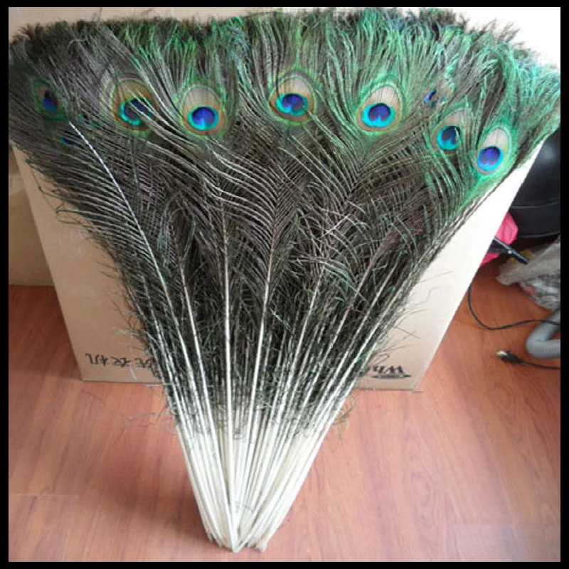 Wholesale 20pcs/lot 50-60cm/22-24'' beautiful natural peacock feathers eyes for DIY clothes decoration