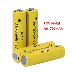 1.2v NI-CD AA Batteries 700mAh Rechargeable nicd Battery 1.2V Ni-Cd aa For Electric remote Control car Toy RC ues